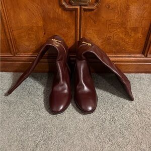 Ladies CHOCOLATE BROWN LEATHER MICHAEL KORS BOOTS. LIKE NEW